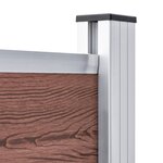 vidaXL Ensemble de panneau de clôture WPC 526x146 cm Marron