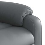 vidaXL Fauteuil de massage inclinable gris similicuir
