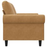 vidaXL Canapé à 2 places Marron 120 cm Velours