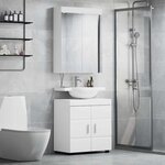 vidaXL Ensemble de mobilier de salle de bain avec étagère TULUM Blanc