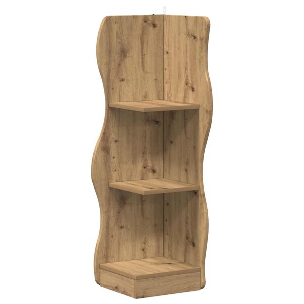 vidaXL Étagère d'angle Chêne artisanal 34 x 33 x 102 cm