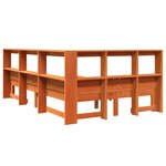 vidaXL Lit bibliothèque sans matelas cire marron 120x190cm pin massif