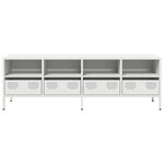 vidaXL Meuble TV blanc 135x39x43 5 cm acier laminé à froid