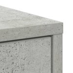 vidaXL Buffet avec tiroir gris béton 80x34x76 cm bois d'ingénierie