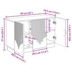 vidaXL Buffet avec tiroir Noir 89 x 34 5 x 57 cm Bois d'ingénierie