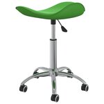 vidaXL Chaise pivotante de salle à manger Vert Similicuir