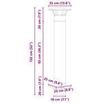 vidaXL Extension de Conduit Argenté 35 x 35 x 132 cm Acier inoxydable