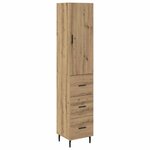 vidaXL Haut Armoire avec tiroir Chêne artisanal 34 5 x 34 x 180 cm