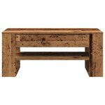 vidaXL Table basse Bois Ancien 102 x 55 x 45 cm Bois d'ingénierie