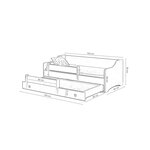 Lit enfant ERYK + gigogne160 B avec matelas