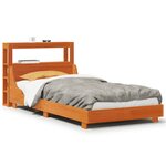 vidaXL Cadre de lit sans matelas cire marron 100x200cm bois pin massif