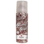 Glitter - Glue Petit coeur  rouge / argent  Flacon 50ml