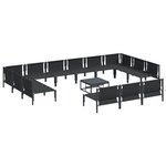 vidaXL Ensemble de canapé de jardin 14 Pièces Anthracite Acier
