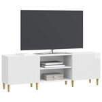 vidaXL Meuble TV Blanc brillant 150 x 31 x 50 cm Bois d'ingénierie