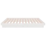 vidaXL Cadre de lit sans matelas blanc bois massif