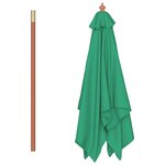vidaXL Parasol d'extérieur avec mât en bois 150x200 cm vert