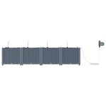 vidaXL Jardinières de jardin 1 pc Gris clair 160 x 40 x 37.5 cm