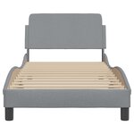 vidaXL Cadre de lit sans matelas gris clair 90x190 cm tissu