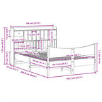 vidaXL Cadre de lit sans matelas 140x200 cm bois massif de pin