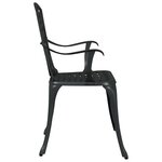vidaXL Chaise de jardin 2 Pièces Noir 53 x 51 x 88 5cm Aluminium