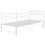 vidaXL Cadre de canapé-lit extensible Blanc Métal 90x200 cm