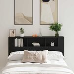 Tête de lit en chêne noir vidaXL - 160x19x104 5 cm en bois d'ingénierie