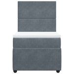 vidaXL Sommier à lattes de lit et matelas Gris foncé 90x190 cm Velours