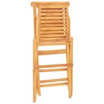 vidaXL Chaises de jardin pliantes lot de 2 47x63x90cm bois massif teck