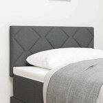 vidaXL Tête de lit avec des lumières à LED Réglable Gris 80 cm tissu