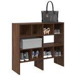 vidaXL Étagères à chaussures 2 Pièces empilable chêne marron 89 5x30x40cm