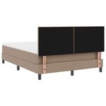 vidaXL Cadre de lit avec matelas Cappuccino 140 x 200 cm Faux cuir