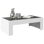 vidaXL Table basse avec LED infini blanc 90x50x30 cm