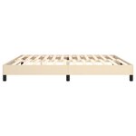 vidaXL Cadre de lit sans matelas crème 200x200 cm tissu