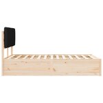 vidaXL Cadre de lit avec tête de lit rembourrée Noir 120 x 200 cm