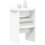 vidaXL Meuble d'appoint Blanc Ø40 x 50 cm Bois d’ingénierie