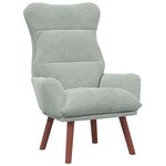vidaXL Fauteuil relaxant en velours gris clair
