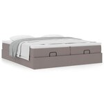 VidaXL Cadre de lit ottoman avec matelas taupe 160x200 cm tissu