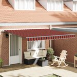 vidaXL Auvent Rétractable Automatique Orange et Marron 400x350 cm