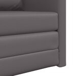 vidaXL Sofa Bed au Sol 2-en-1 Gris 74x77x81 cm en Simili Cuir