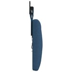 vidaXL Tête de lit suspendue Avec lumière LED Bleu Tissu