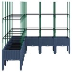 vidaXL Jardinière avec treillis bleu gris 200x160x142 5 cm PP