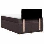 vidaXL Sommier à lattes de lit et matelas marron foncé 120x190cm tissu