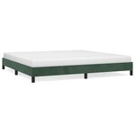 vidaXL Cadre de lit sans matelas vert foncé 200x200 cm velours