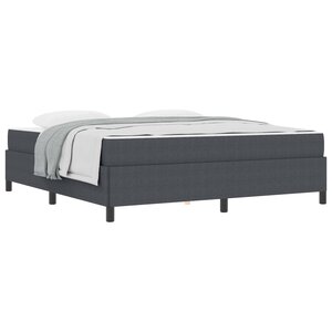 vidaXL Cadre de lit avec matelas Gris foncé 180 x 200 cm tissu