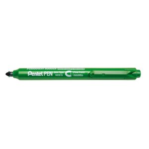 Marqueur permanent rétractable pen nsx15 pointe fine vert x 12 pentel