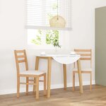 vidaXL Chaises à manger coussins 2 Pièces bois massif caoutchouc