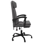 vidaXL Fauteuil inclinable de bureau Gris Similicuir