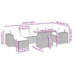 vidaXL Salon de jardin avec coussins 8 Pièces beige résine tressée
