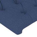 vidaXL Tête de lit à LED Bleu 160x7x78/88 cm Tissu