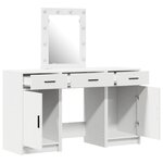 vidaXL Table de Toilette Blanc 50 x 41 x 135 cm Bois d'ingénierie